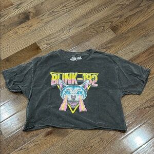 Forever 21 Blink 182 Crop Top - Gray